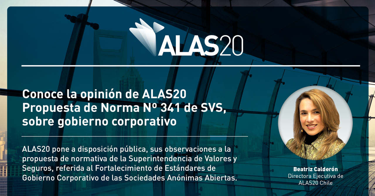 Conoce la opinión de ALAS20 Propuesta de Norma Nº 341 de SVS, sobre gobierno corporativo
